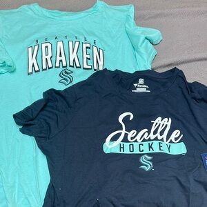 2 for the price of 1! Seattle Kraken Women’s Shirts - Blue & Teal